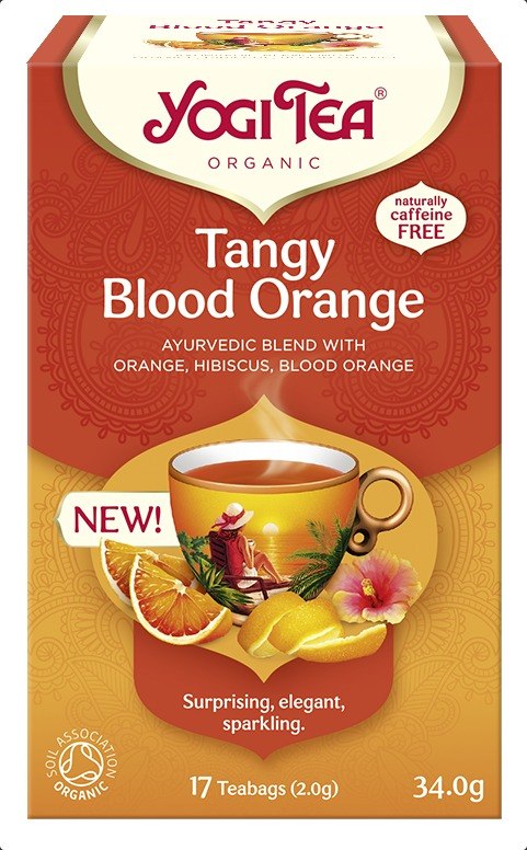 HERBATKA ORZEŹWIAJĄCA CZERWONA POMARAŃCZA (TANGY BLOOD ORANGE) BIO (17 x 2 g) 34 g - YOGI TEA - obrazek 2