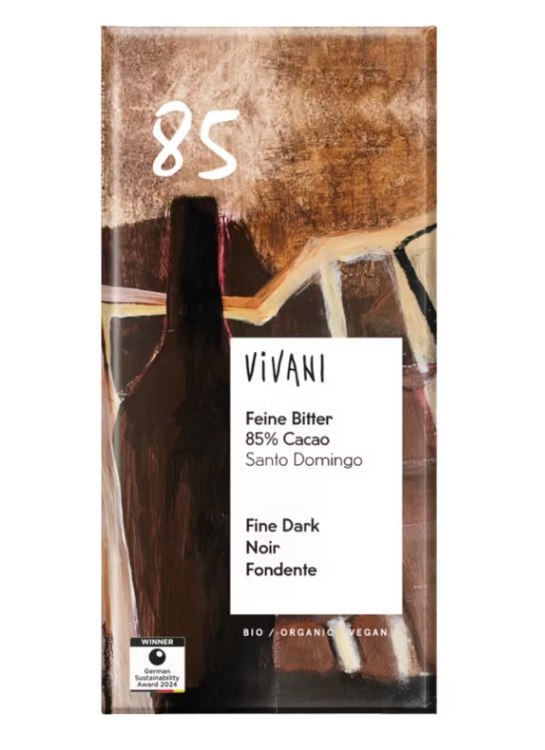 CZEKOLADA GORZKA 85 % BIO 80 g - VIVANI - obrazek 2