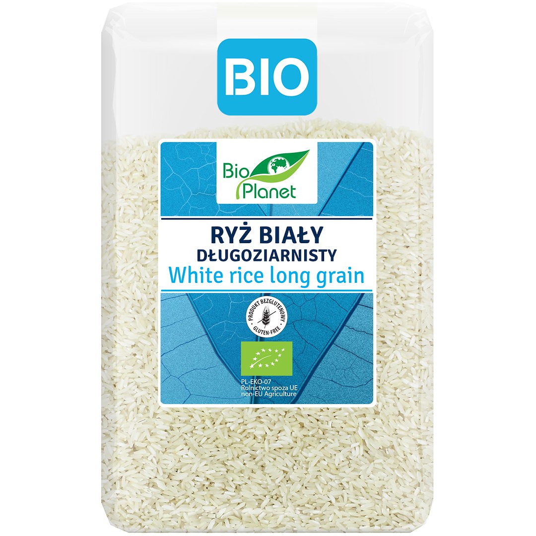 RYŻ BIAŁY DŁUGOZIARNISTY BEZGLUTENOWY BIO 2 kg - BIO PLANET - obrazek 2