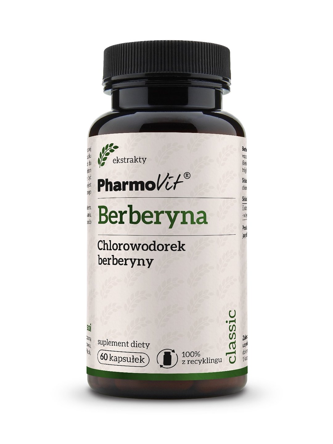 BERBERYNA (388 mg) BEZGLUTENOWA 60 KAPSUŁEK - PHARMOVIT (CLASSIC) - obrazek 2