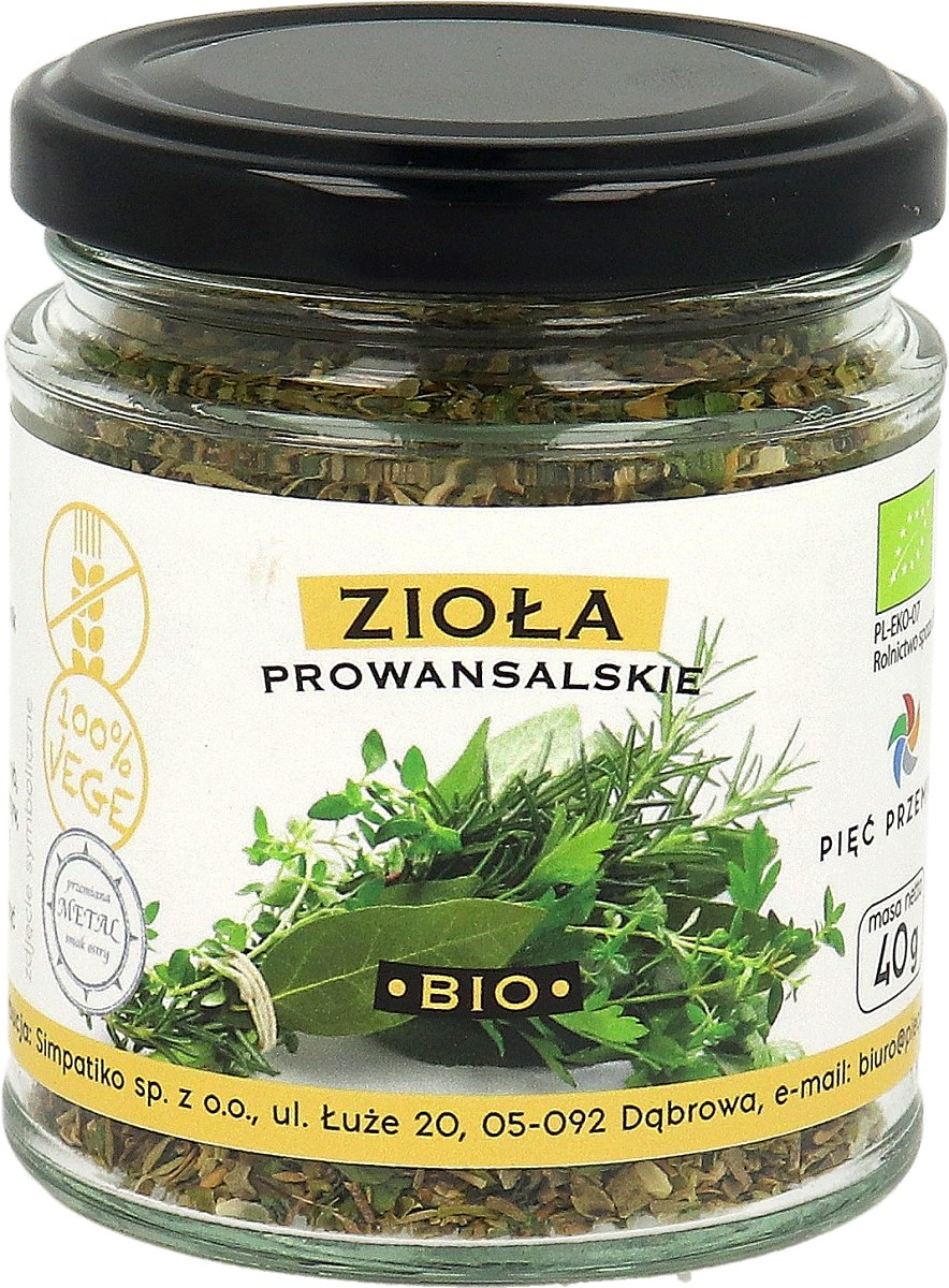 ZIOŁA PROWANSALSKIE BEZGLUTENOWE BIO 40 g - PIĘĆ PRZEMIAN - obrazek 2