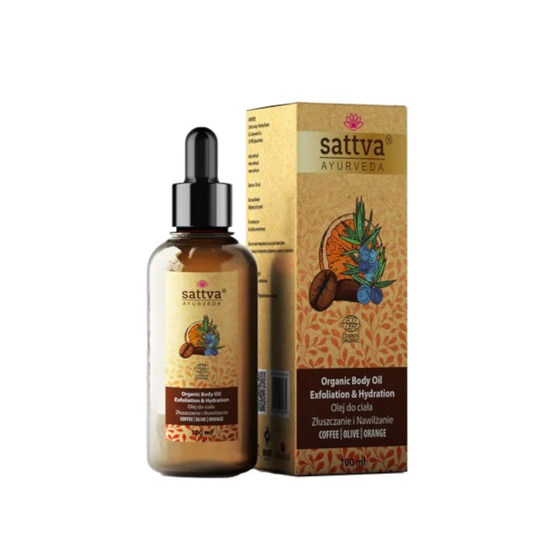OLEJEK DO CIAŁA KAWA I POMARAŃCZA ZŁUSZCZANIE I NAWILŻANIE ECO 100 ml - SATTVA (AYURVEDA) - obrazek 2