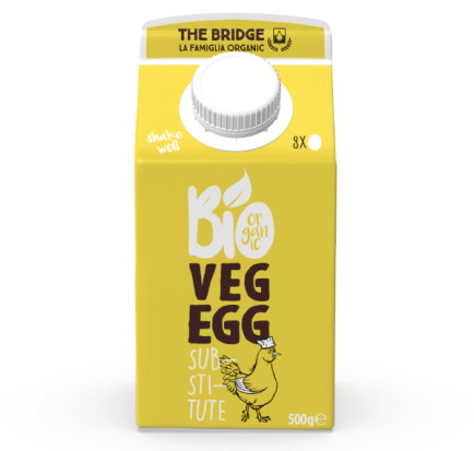 ROŚLINNY ZAMIENNIK 8 JAJ W PŁYNIE BEZGLUTENOWY BIO 500 g - THE BRIDGE - obrazek 2