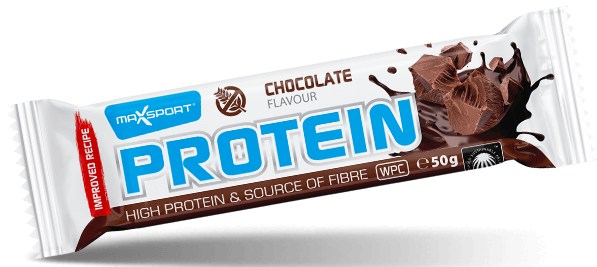 BATON PROTEINOWY O SMAKU CZEKOLADOWYM W POLEWIE KAKAOWEJ BEZGLUTENOWY 50 g - MAXSPORT - obrazek 2