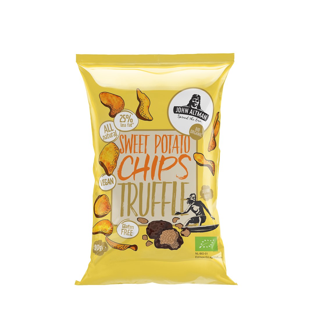 CHIPSY Z BATATÓW O SMAKU TRUFLI BEZGLUTENOWE BIO 90 g - JOHN ALTMAN - obrazek 2